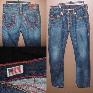 Y2K True Religion "Geno Super T" sz 34 Made In Usa Jeans